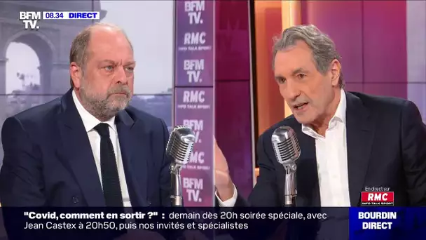 Eric Dupond Moretti face à Jean-Jacques Bourdin sur RMC et BFMTV