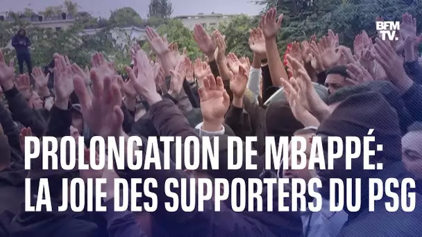 L'immense joie des supporters du PSG après l'annonce de la prolongation de Mbappé