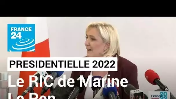 Présidentielle 2022 : Marine Le Pen présente son référendum d'initiative citoyenne • FRANCE 24