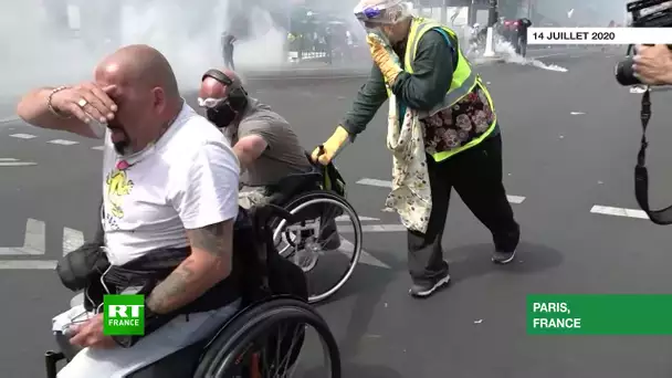 14 juillet à Paris : gaz lacrymogène, projectiles et heurts lors de la manifestation