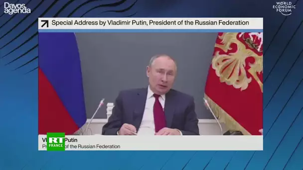 Vladimir Poutine prend la parole devant le forum de Davos par visioconférence