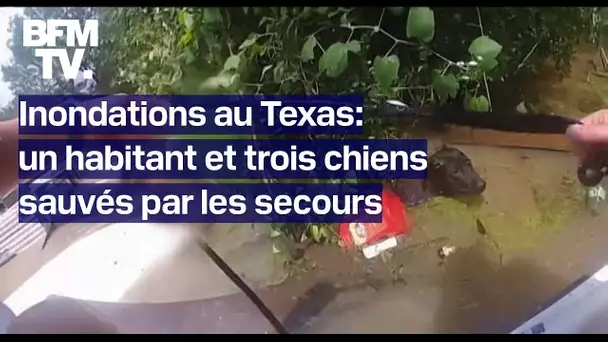 Inondations au Texas: un habitant et trois chiens sauvés en jet-ski par les secours