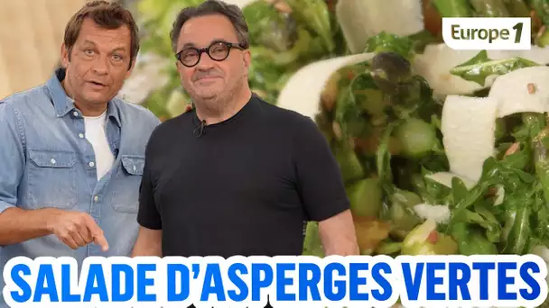 Salade d’asperges vertes et pamplemousse avec @laurentmariotte6985    invite le chef Yves Camdeborde