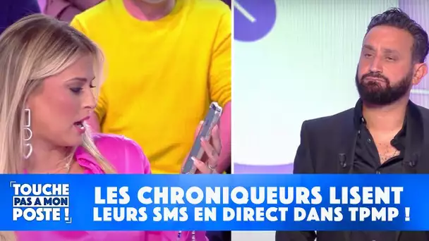 Les chroniqueurs lisent leurs SMS en direct dans TPMP !