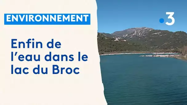 Après des mois de sécheresse, le lac du Broc retrouve son eau