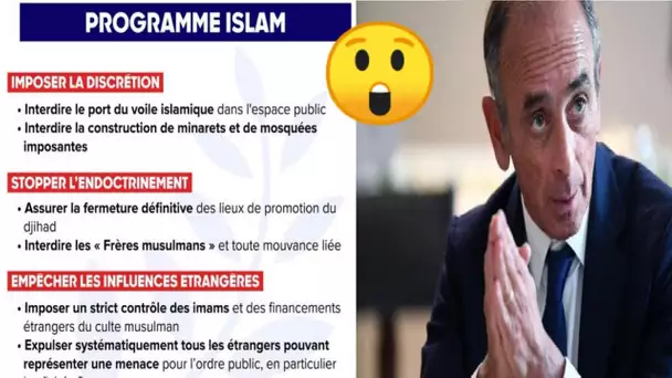Élection présidentielle 2022 : Éric Zemmour choque les internautes en dévoilant son "programme islam