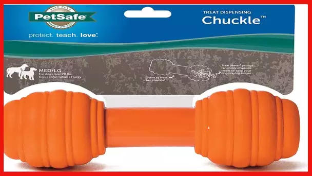 PetSafe Sportsmen Chuckle Interactive Dog Toy with Noise Maker - Use with Food or Treats