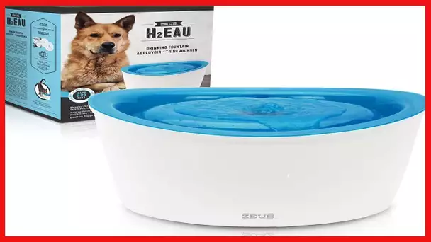 ZEUS Fresh & Clear Elevated Dog and Cat Water Dispenser, Large Drinking Water Fountain