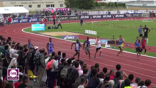 Châteauroux 2016 : Finale 100 m Cadets (Paul Tritenne en 10&#039;&#039;74)