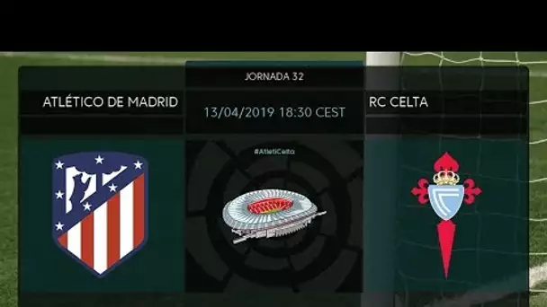 Calentamiento Atlético de Madrid vs RC Celta