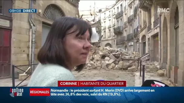 "Comme un tremblement de terre": une habitante raconte l'effondrement des deux immeubles à Bordeaux