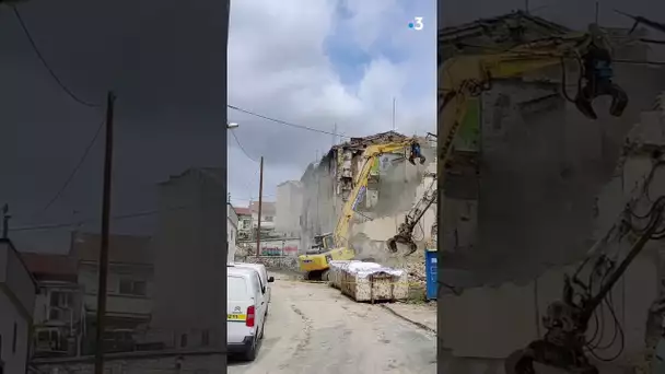 Grosse opération de démolition et désamiantage autour d'une école à Marseille