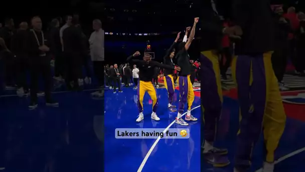 Lakers getting loose before the Semifinals! 🤣🏆 | #Shorts