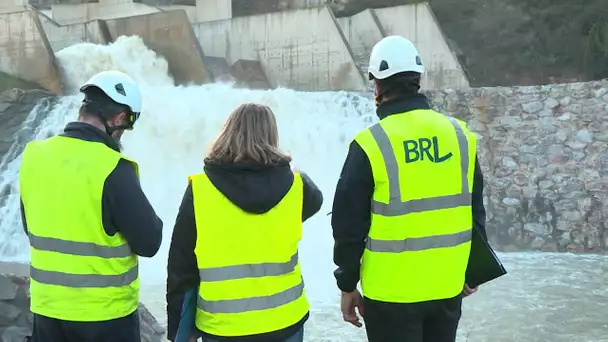 Pyrénées-Orientales : visite de contrôle du barrage de Caramany après la tempête Gloria