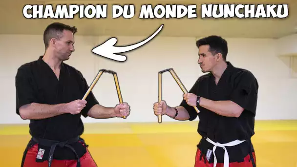 JE PROVOQUE LE CHAMPION DU MONDE DE NUNCHAKU !!