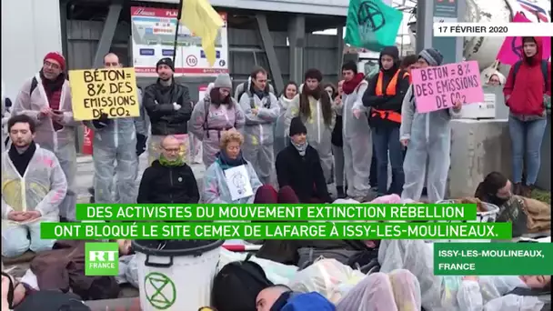 Extinction Rébellion bloque le site Cemex pour dénoncer l'impact du BTP sur l’environnement