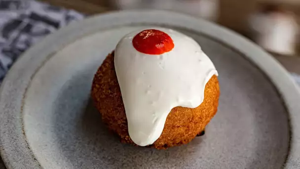 RECETTE #91 - Bomba de boudin noir, pommes, aïoli crémeux - Fabrice Mignot