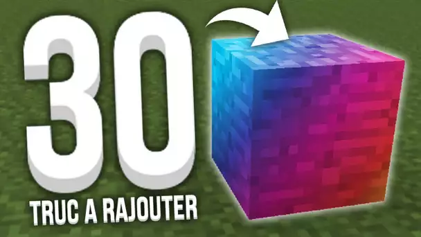 30 TRUCS QUI DEVRAIENT ABSOLUMENT ÊTRE AJOUTÉS DANS MINECRAFT !