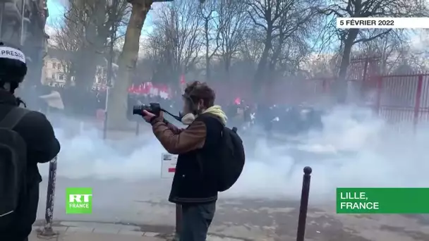 Lille : heurts entre manifestants et policiers lors d'un rassemblement contre la venue de Zemmour