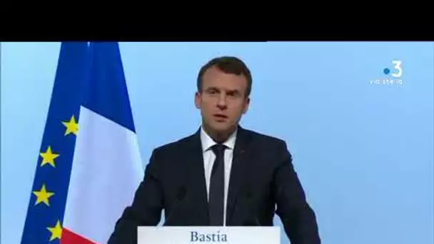 Discours d&#039;Emmanuel Macron à Bastia, mercredi 7 février