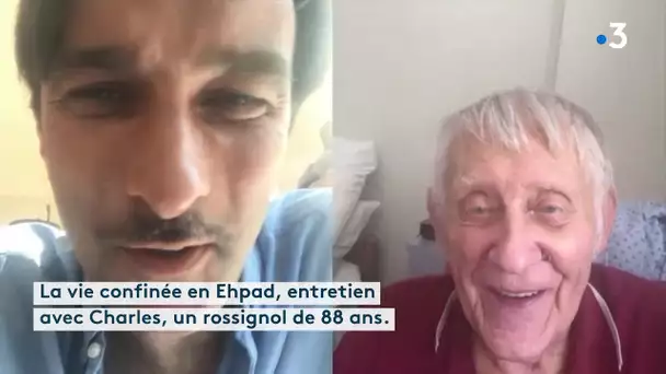 la vie confinée en Ehpad. Charles, 88 ans, un « rossignol » dans le couloir