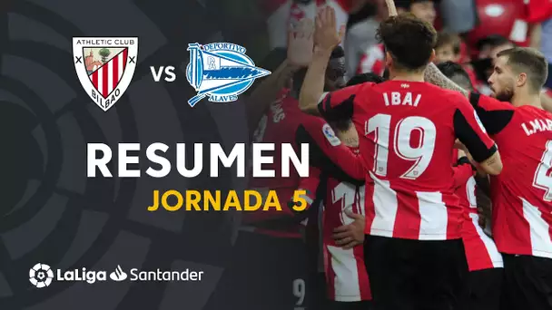 Resumen de Athletic Club vs Deportivo Alavés (2-0)