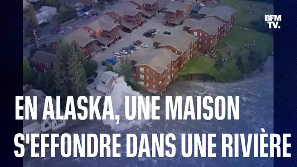 En Alaska, une maison s'effondre dans une rivière à cause d'inondations record