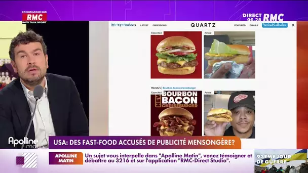 USA : Des fast-food accusés de publicité mensongère