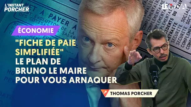 "FICHE DE PAIE SIMPLIFIÉE" : LE PLAN DE BRUNO LE MAIRE POUR VOUS ARNAQUER