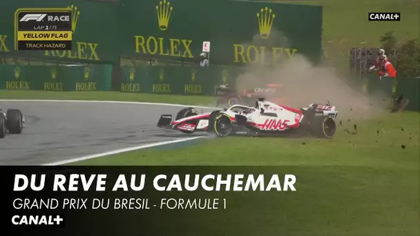 Le départ du Grand Prix du Brésil avec l'accrochage Magnussen/Ricciardo - F1