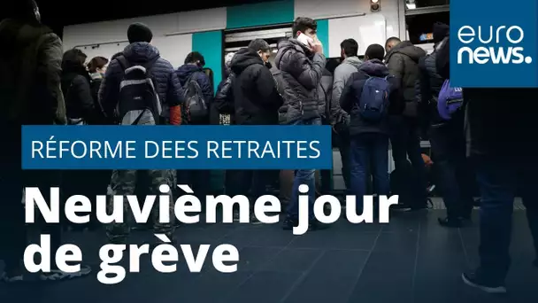 L'impatience monte au 9e jour de grève dans les transports parisiens