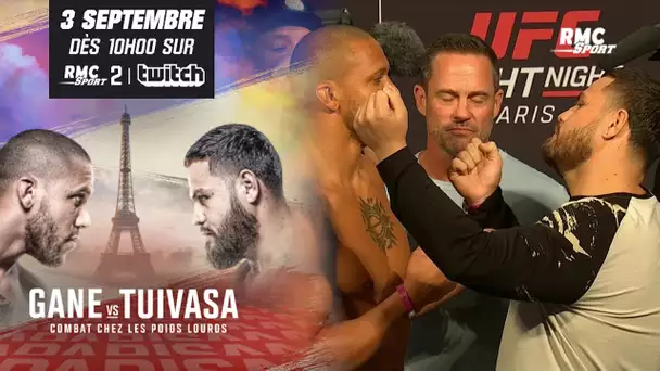 UFC Paris : La pesée de Gane et Tuivasa, à la veille de leur combat