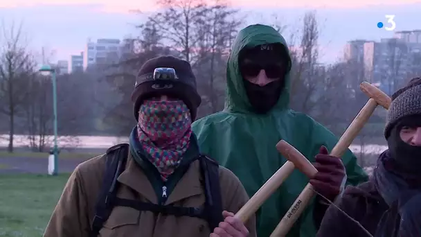 Dijon : des membres de Plantation Rébellion plantent clandestinement des arbres