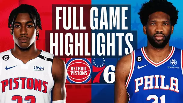 PISTONS at 76ERS | FULL GAME HIGHLIGHTS | December 21, 2022