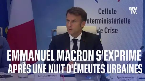 Nuits d'émeutes: Emmanuel Macron en appelle "à la responsabilité" des parents