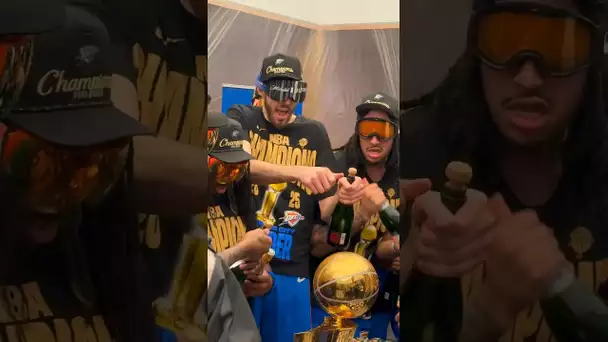 Chet had to teach the Thunder how to pop bottles 😂