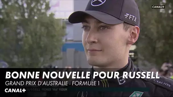 Laurent Dupin apprend à George Russell qu'il est deuxième au championnat - Grand Prix d'Australie