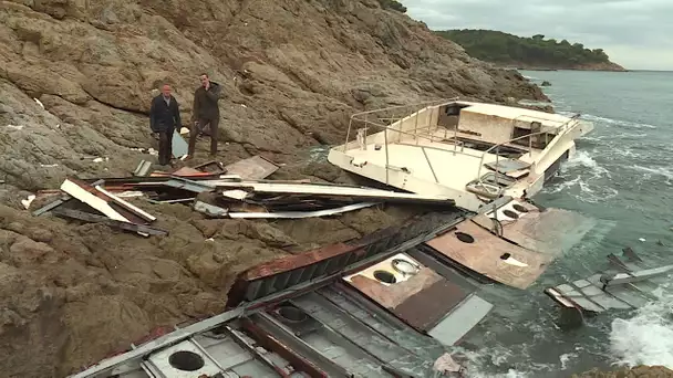 Pollution : yacht échoué dans le Var