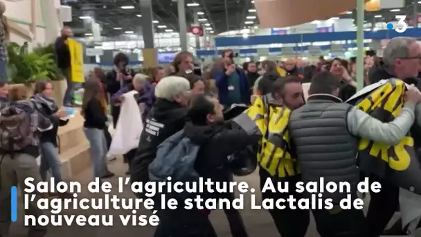 Salon de l'agriculture. Au salon le stand Lactalis de nouveau visé