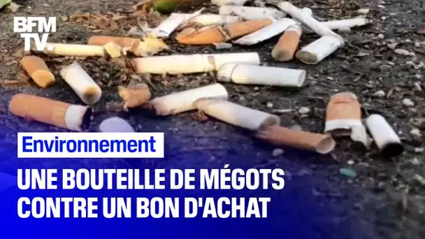 Pour une bouteille remplie de mégots, vous pouvez gagner un bon d’achat de 2€ dans cette commune