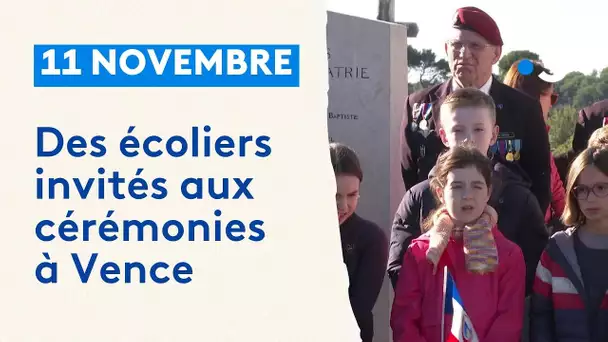 A Vence, les écoliers aux commémorations du 11 novembre