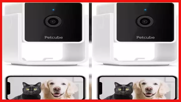 Petcube Cam Pet Monitoring Camera with Built-in Vet Chat for Cats & Dogs, Security Camera with 1080p