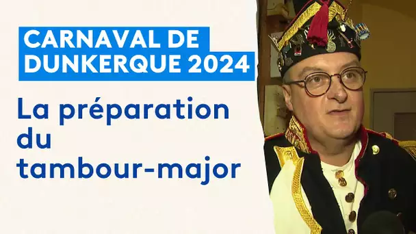 Carnaval de Dunkerque 2024 : la préparation du tambour-major