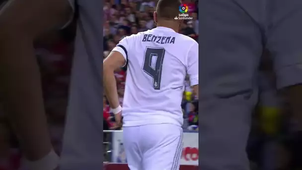 Will Benzema celebrate another goal again? 🤗🎊  #shorts #laligasantander #realmadrid #ElDerbiDeMadrid