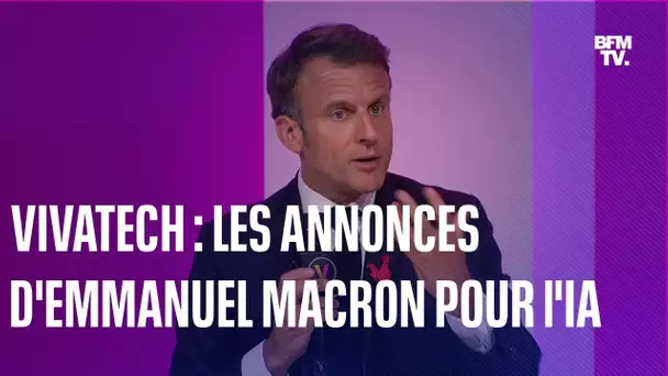 Intelligence artificielle: les annonces d'Emmanuel Macron à VivaTech