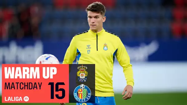 Calentamiento UD Las Palmas vs Getafe CF