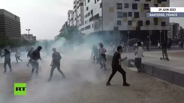 France : heurts à Nanterre à l'issue de la marche blanche en l'honneur de Nahel