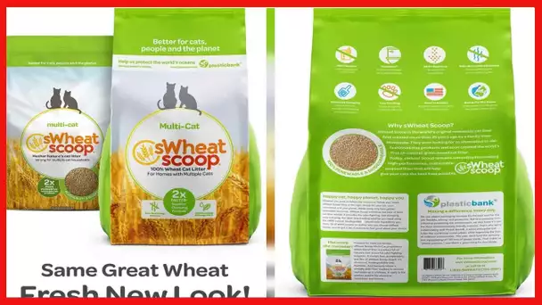 sWheat Scoop Wheat-Based Natural Cat Litter, (Packaging May Vary)