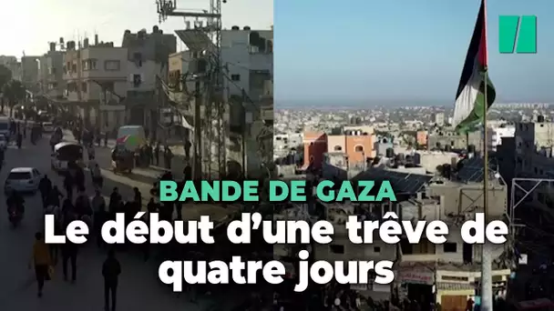 Les premières images de la trêve qui entre en vigueur à Gaza