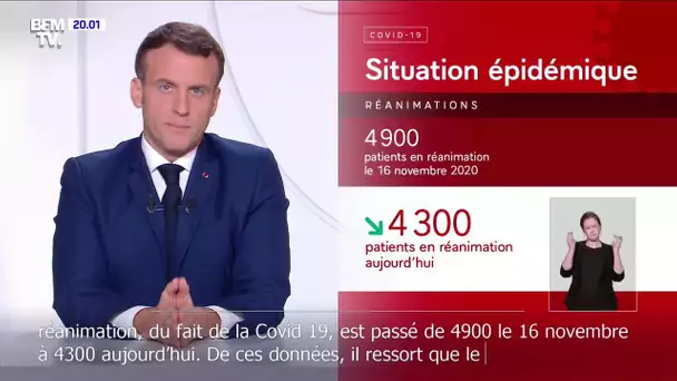 Emmanuel Macron: "Le pic de la seconde vague de l'épidémie est passé"